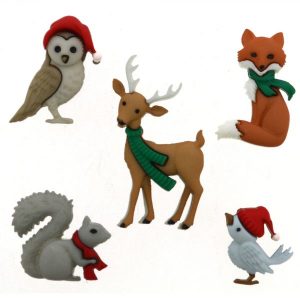 Botones animales navidad