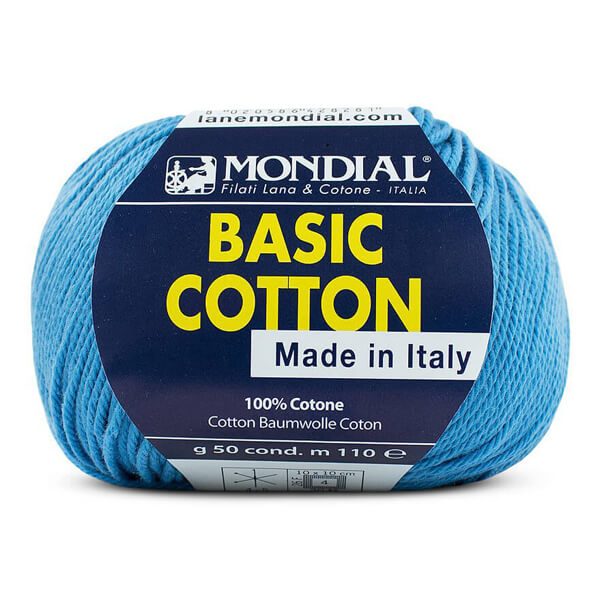 hilo mondial basic cotton azul