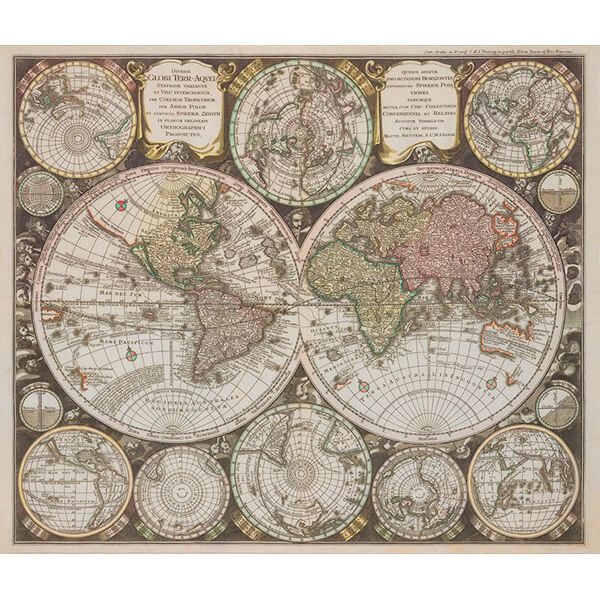 Panel mapa del mundo
