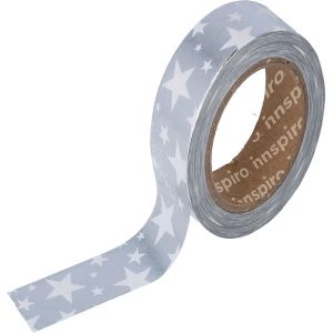 masking tape foil estrellas plata