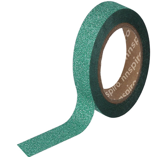 masking tape purpurina verde