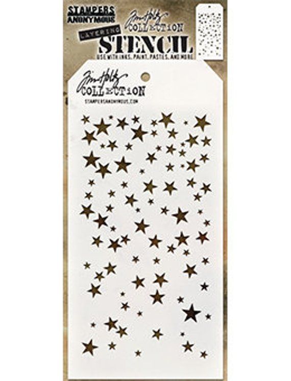 Stencil Layering Estrellas - Tim Holtz