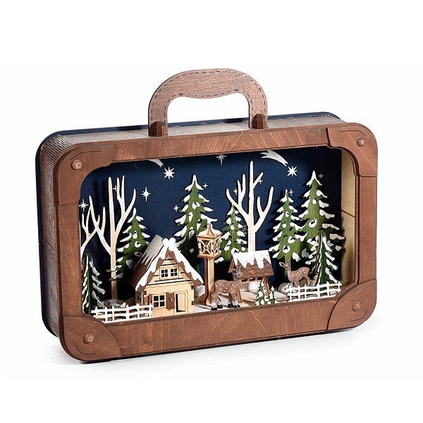 maleta decorativa navideña