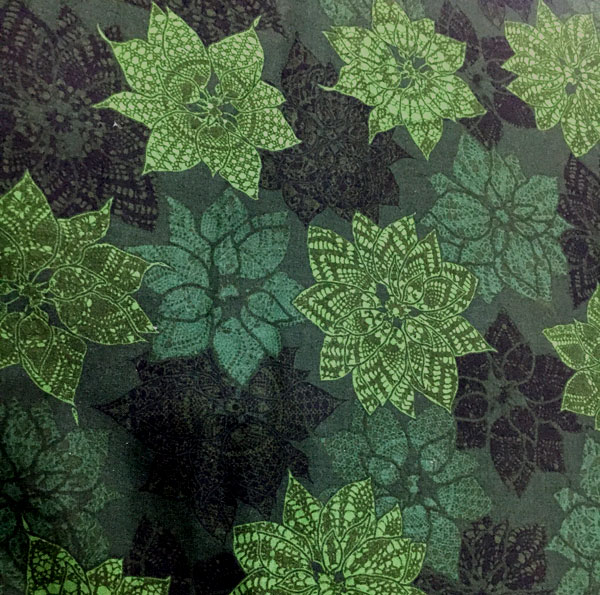Tela Estampada flores verde botella - RJR Fabrics