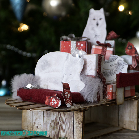 trineo navideño para decorar regalos