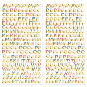 alfabeto chipboard con foil