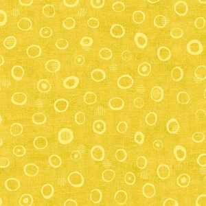 Tela Mini Círculos Amarilla