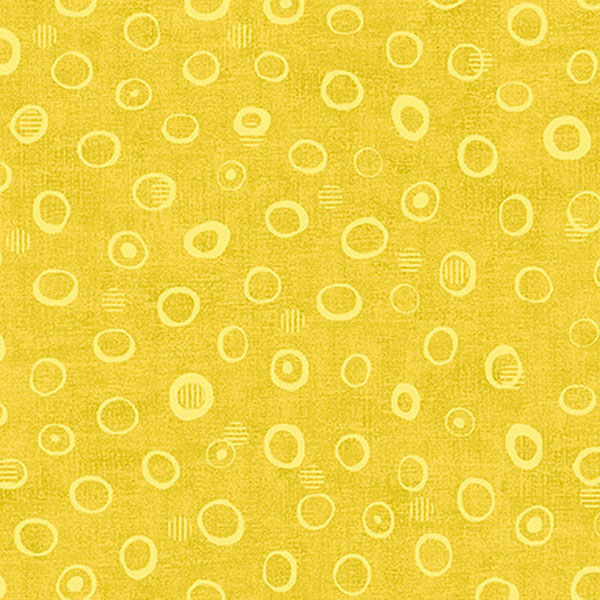 Tela Mini Círculos Amarilla