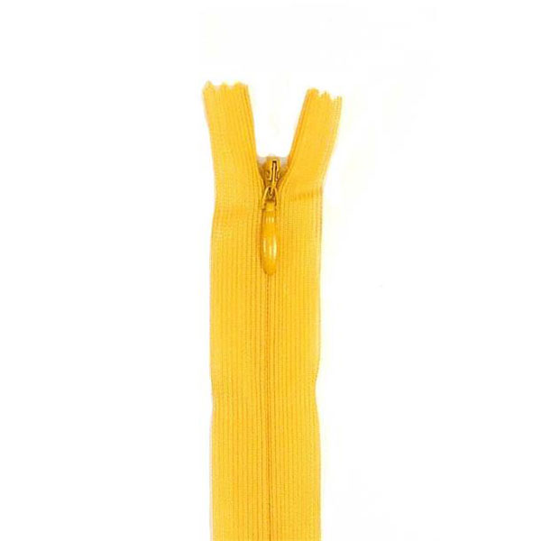 Cremallera invisible amarilla de 60cm
