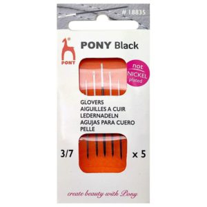 agujas cuero Pony black